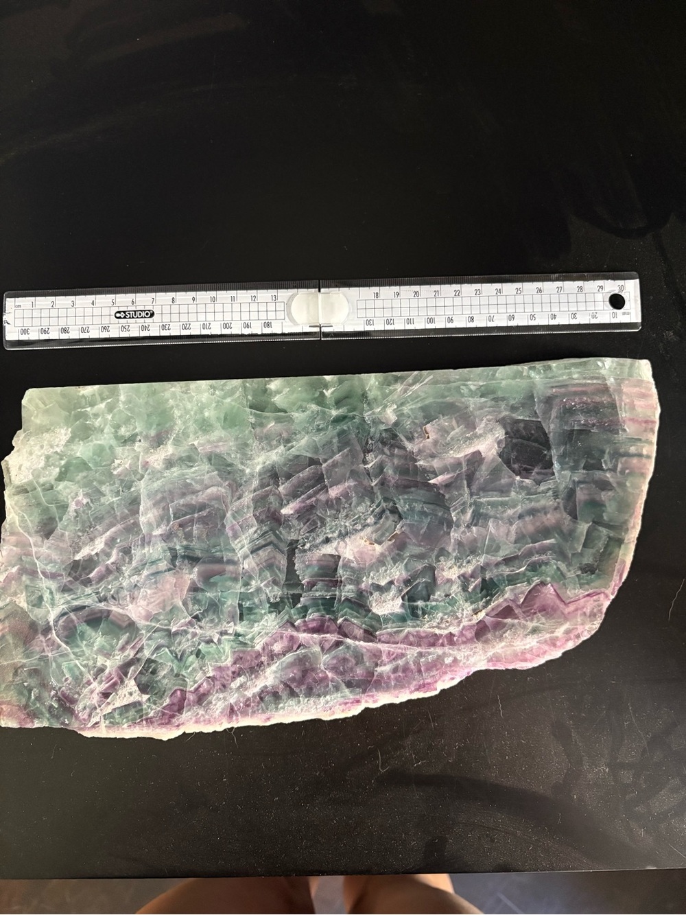 Large Fluorite Slab in Green and Purple